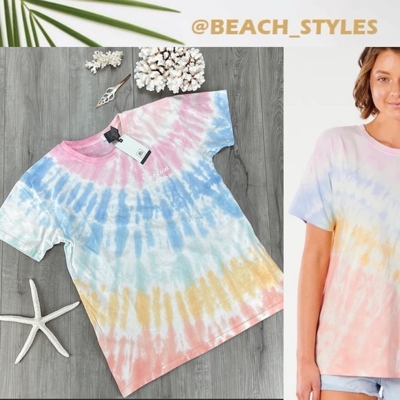 🔆RIP CURL🔆 TIE DYE SHORT SLEEVE SHIRT - Picture 1 of 14
